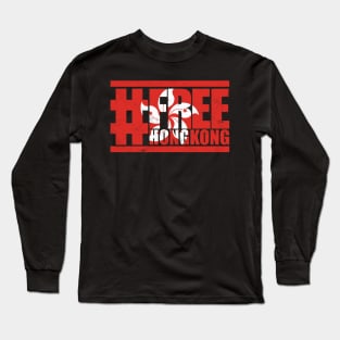 Free Hong Kong Protest against China Tshirt Long Sleeve T-Shirt